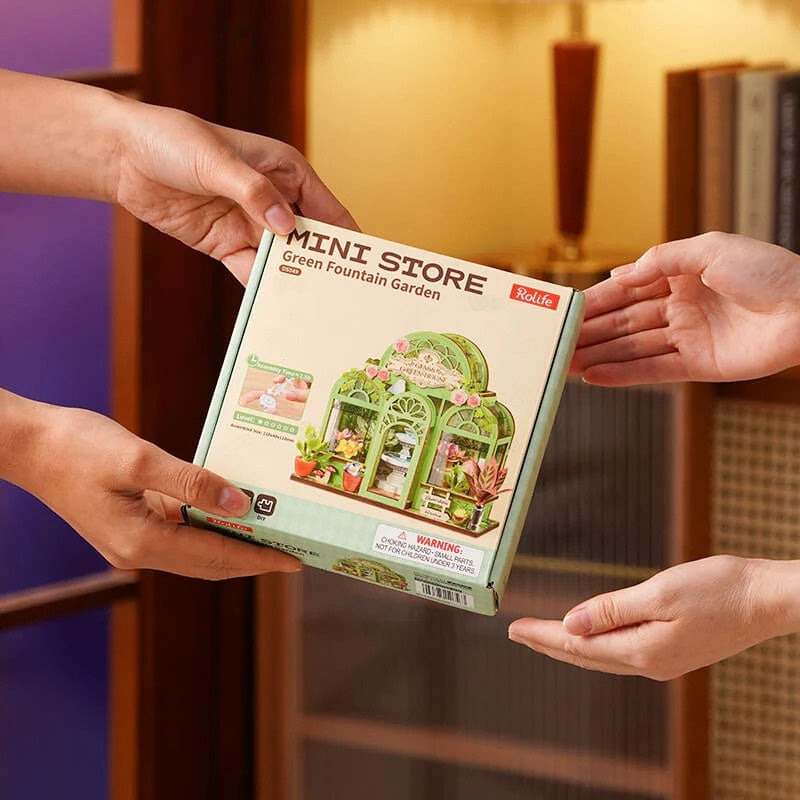 Rolife Green Fountain Garden DIY Miniature House Kit, image 7