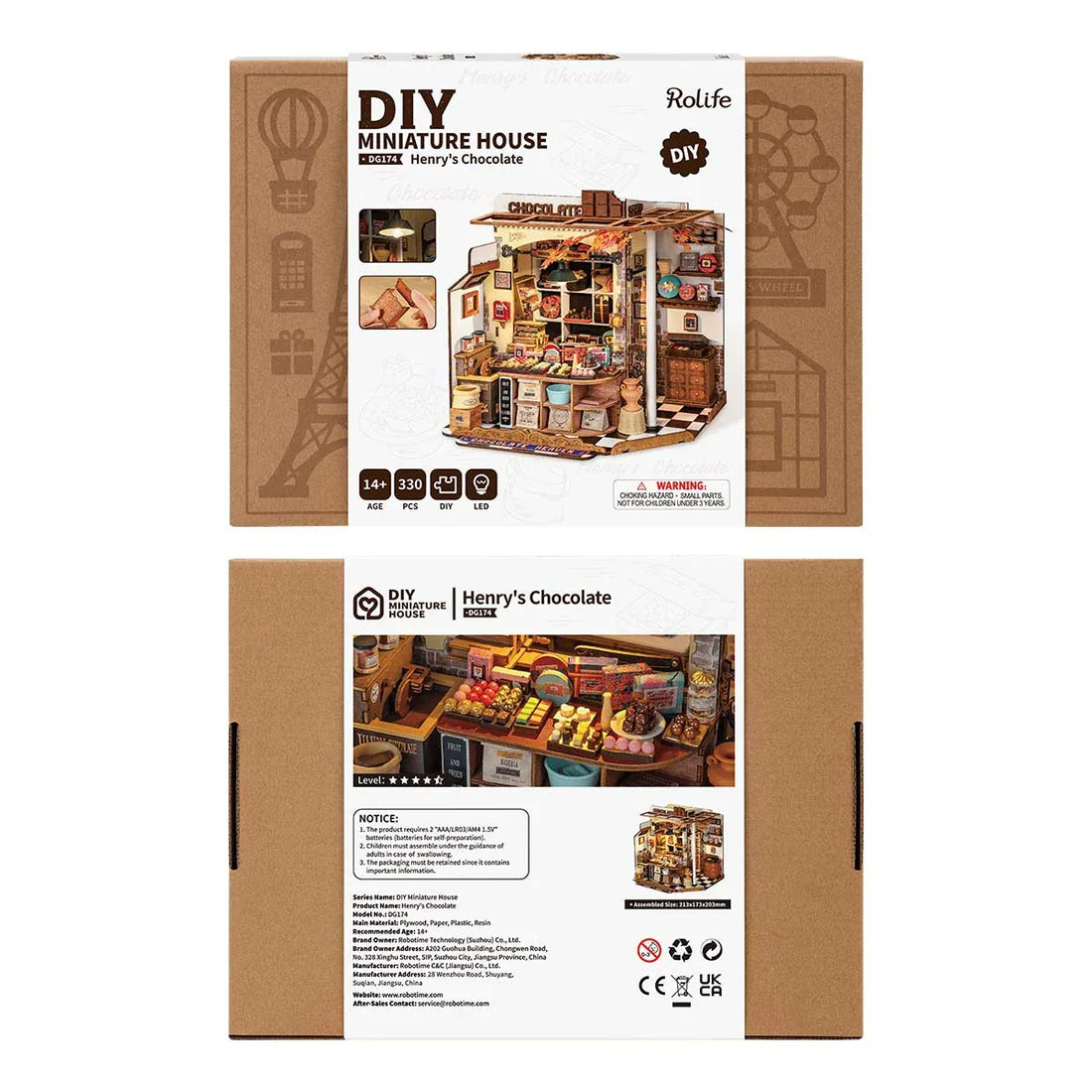 Rolife Henry's Chocolate DIY Miniature House Kit - DG174, image 8