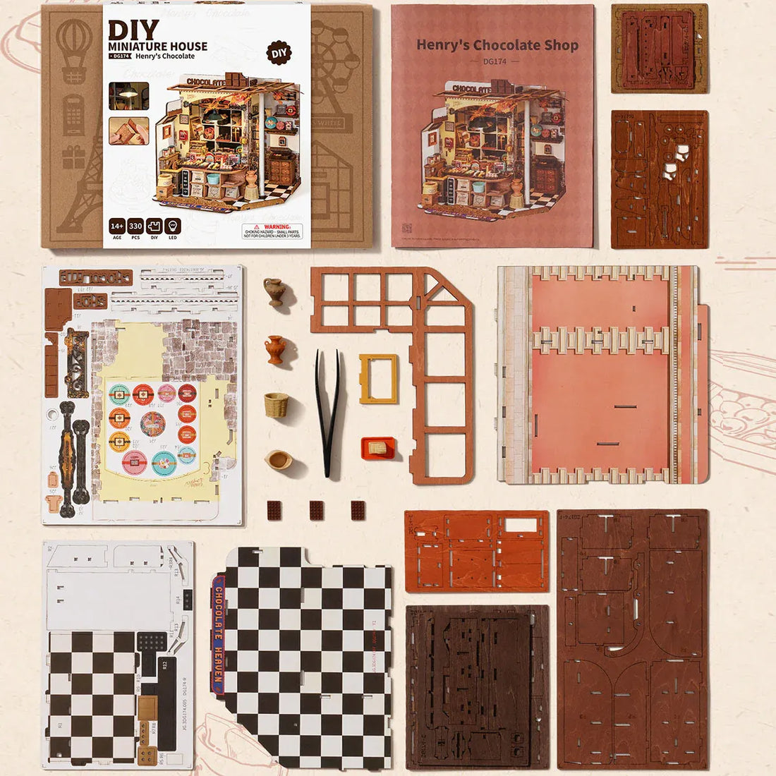 Rolife Henry's Chocolate DIY Miniature House Kit - DG174, image 6