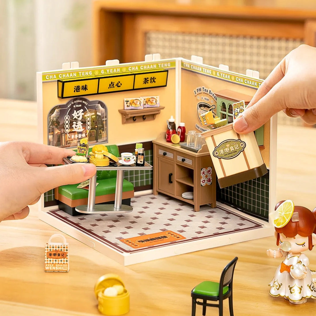 Rolife Hong Kong Bites Cafe DIY Miniature House Kit, image 4