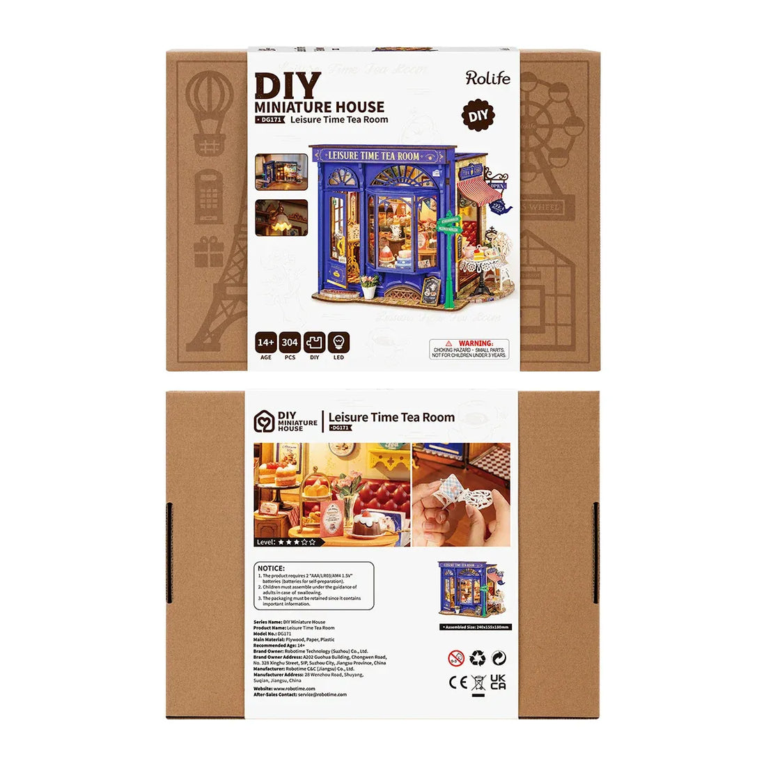 Rolife Leisure Time Tea Room DIY Miniature House Kit - DG171, image 8
