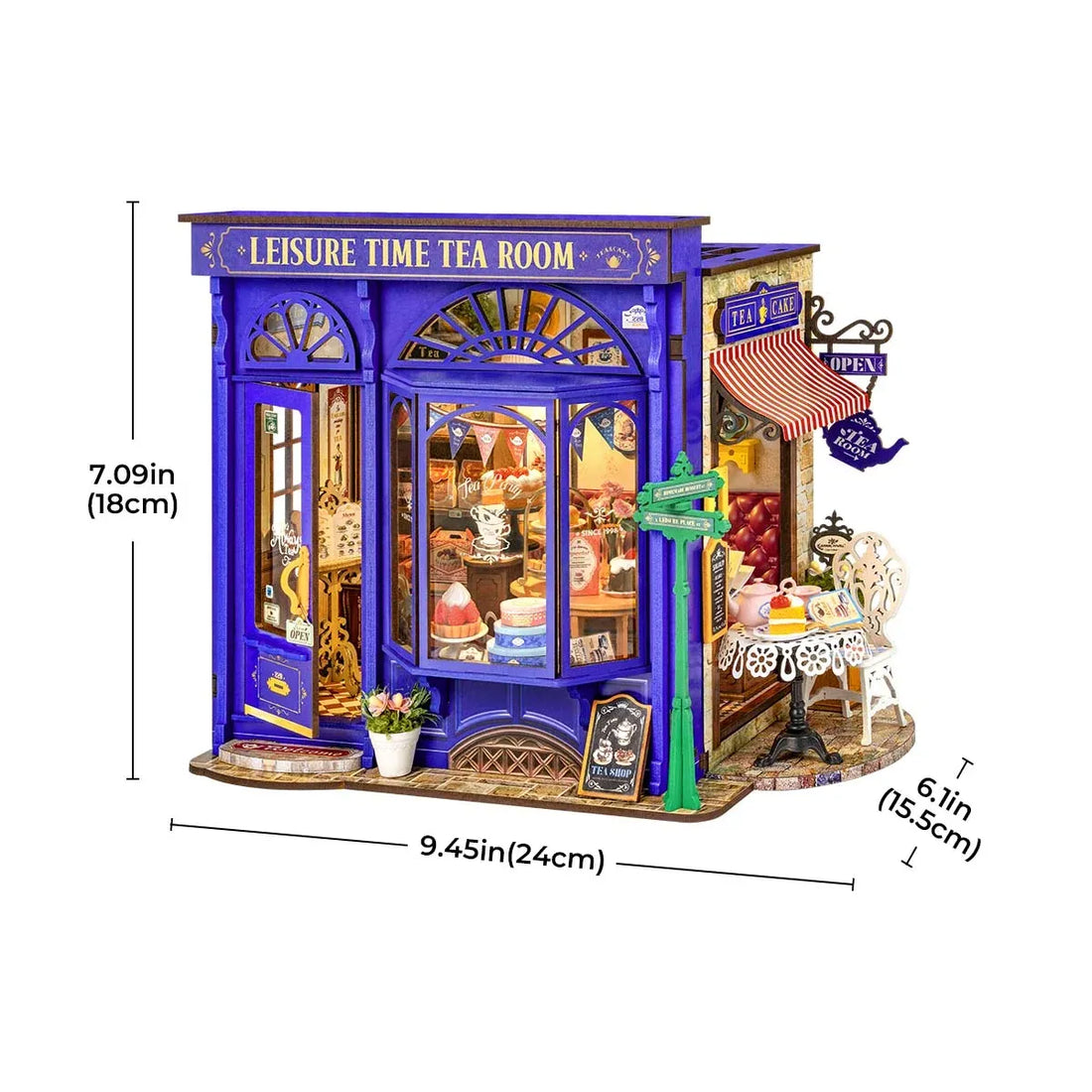 Rolife Leisure Time Tea Room DIY Miniature House Kit - DG171, image 6