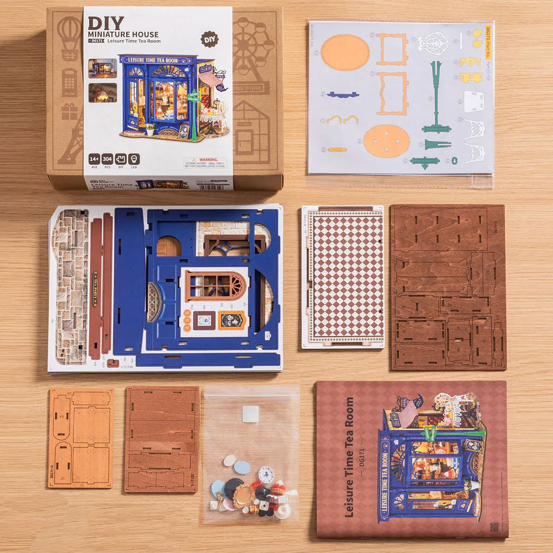 Rolife Leisure Time Tea Room DIY Miniature House Kit - DG171, image 7
