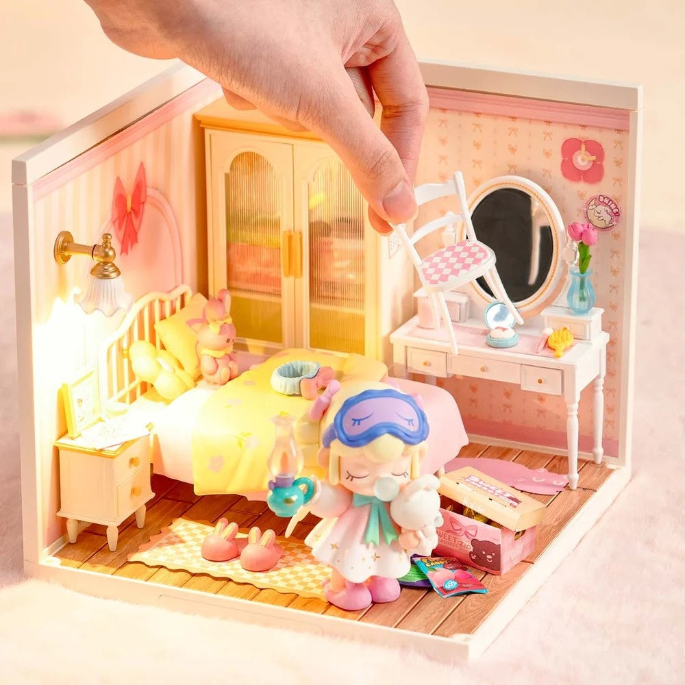 Rolife Lovely Pink Bedroom DIY Miniature House Kit, image 4