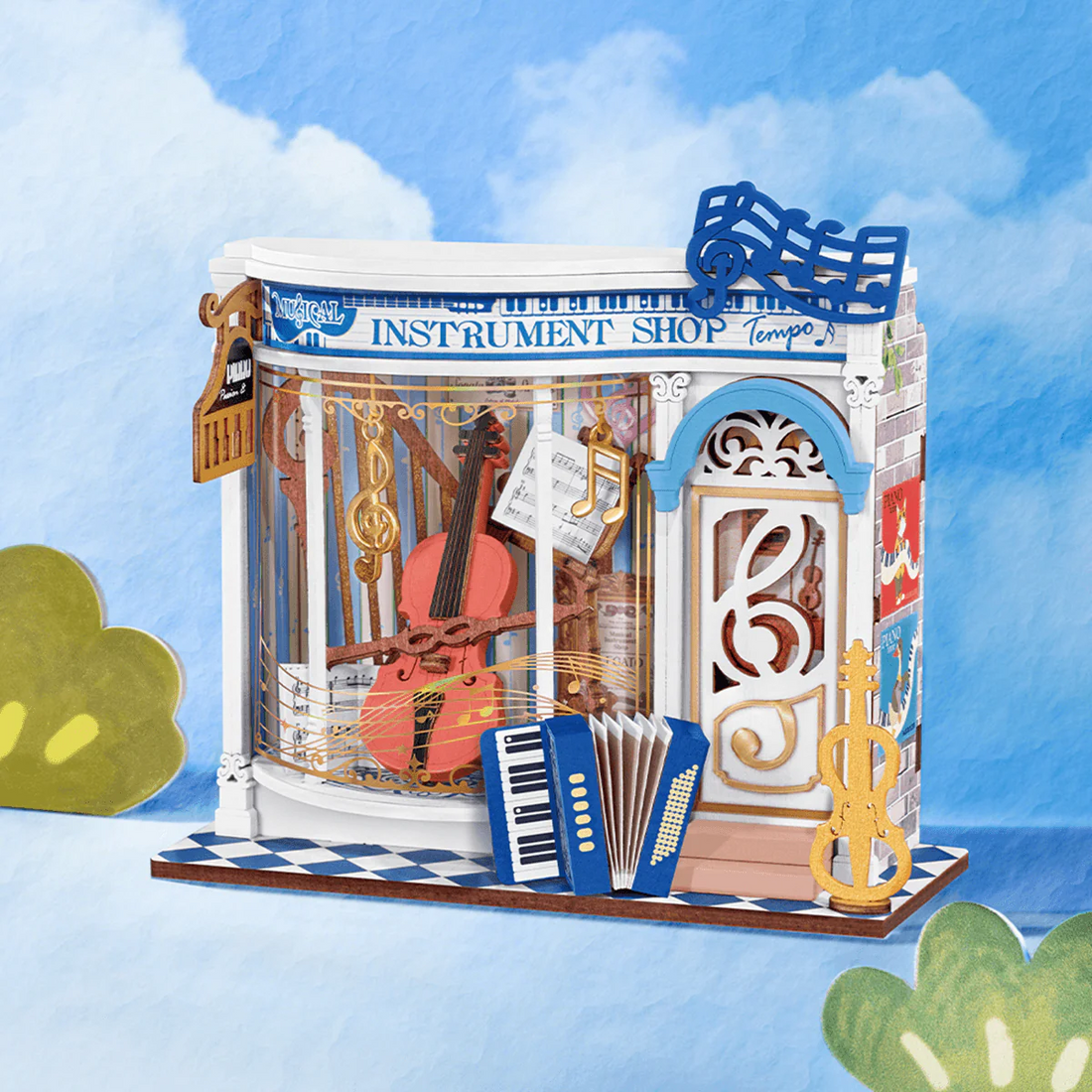 Rolife Melody Instrument Shop DIY Miniature House Kit, image 2