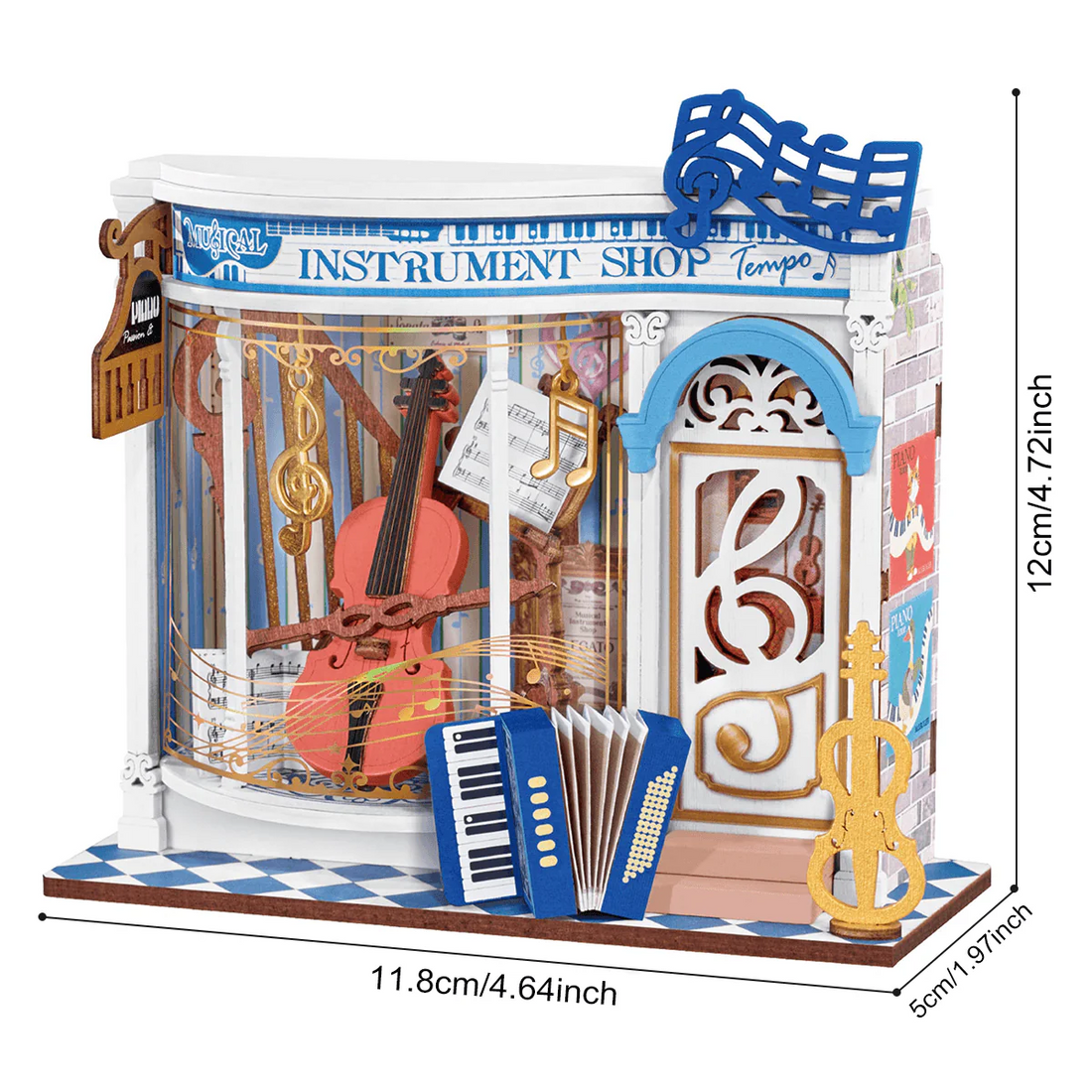 Rolife Melody Instrument Shop DIY Miniature House Kit, image 9