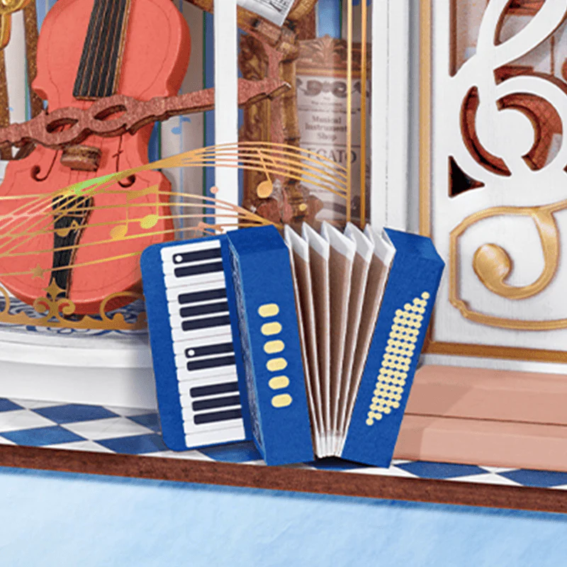 Rolife Melody Instrument Shop DIY Miniature House Kit, image 3