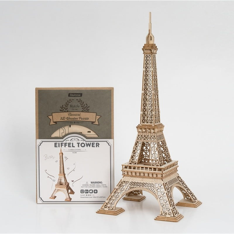 Rolife Modern Eiffel Tower 3D Wooden Puzzle, image 5