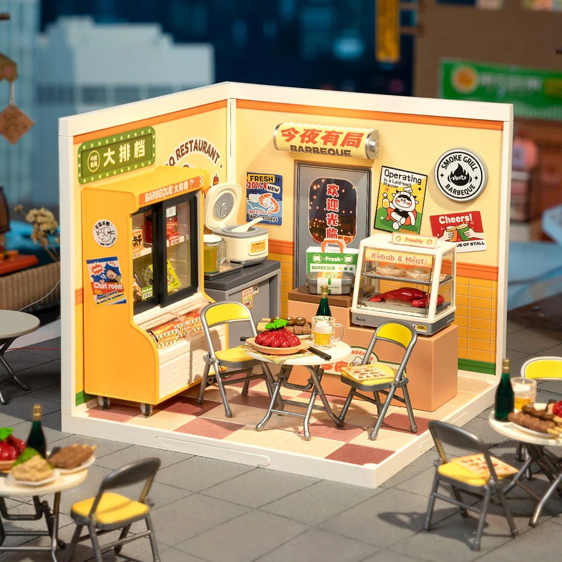 Rolife Night Out Food Stall DIY Miniature House Kit, image 3