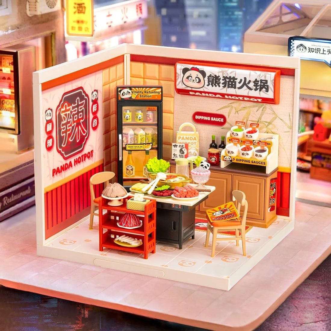 Rolife Panda Hot Pot DIY Miniature House Kit, image 3