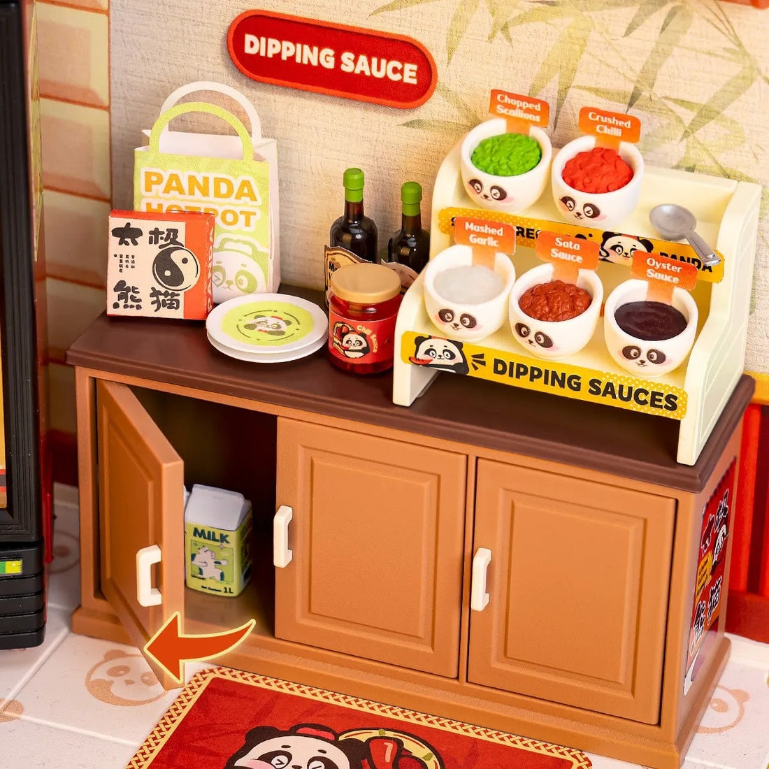 Rolife Panda Hot Pot DIY Miniature House Kit, image 5