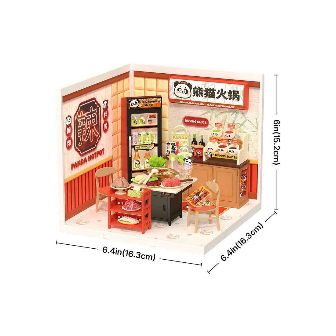 Rolife Panda Hot Pot DIY Miniature House Kit, image 6