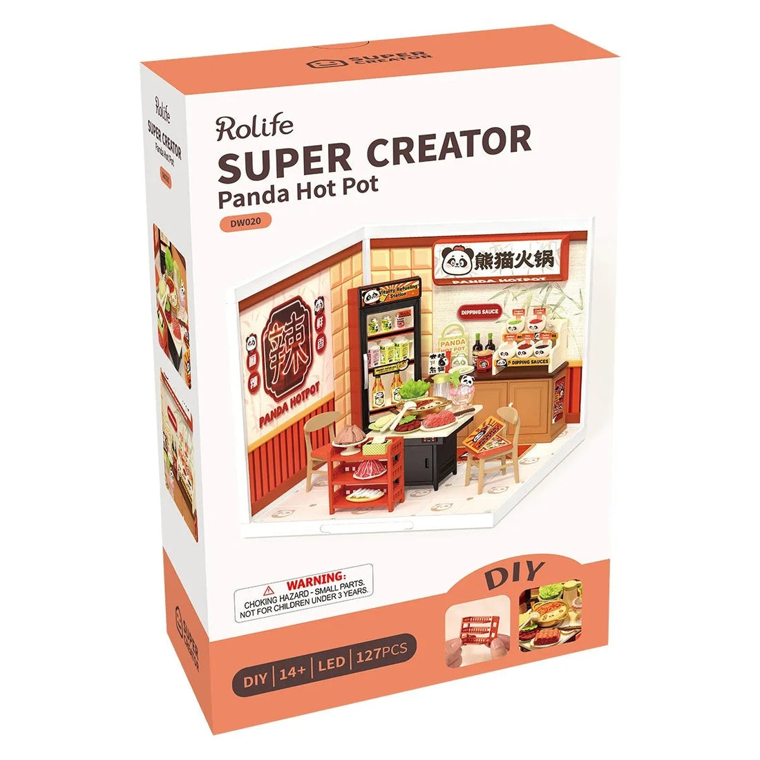 Rolife Panda Hot Pot DIY Miniature House Kit, image 7