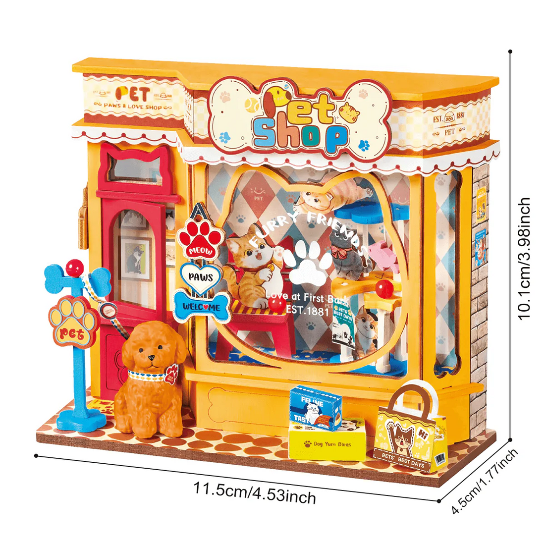 Rolife Pawfect Pet Shop DIY Miniature House Kit, image 8