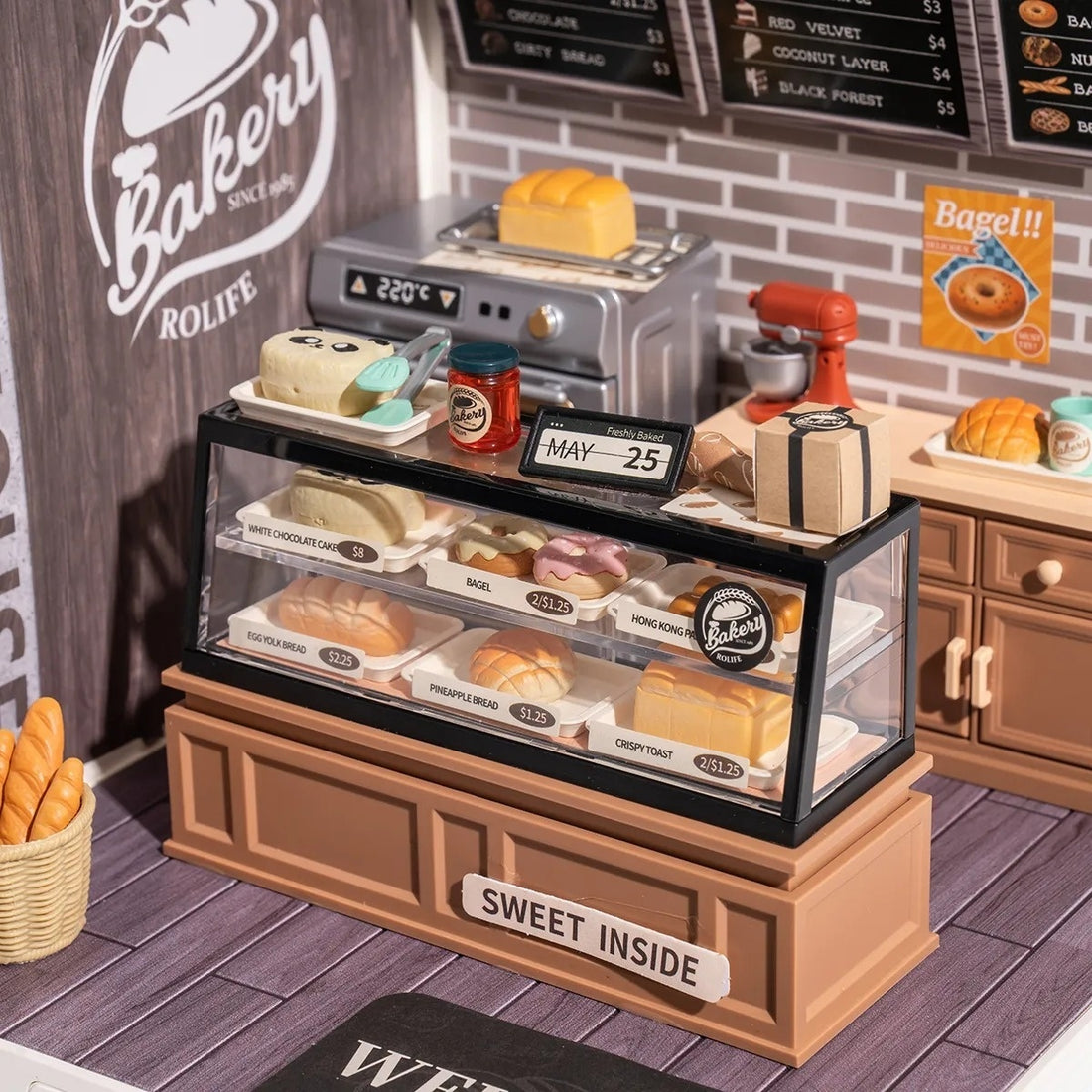 Rolife Golden Wheat Bakery DIY Miniature House Kit, image 3