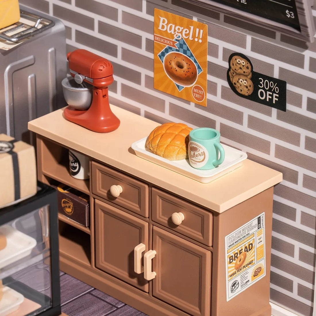 Rolife Golden Wheat Bakery DIY Miniature House Kit, image 4