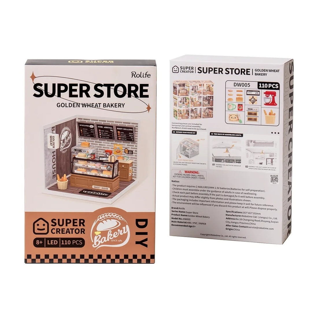 Rolife Golden Wheat Bakery DIY Miniature House Kit, image 7