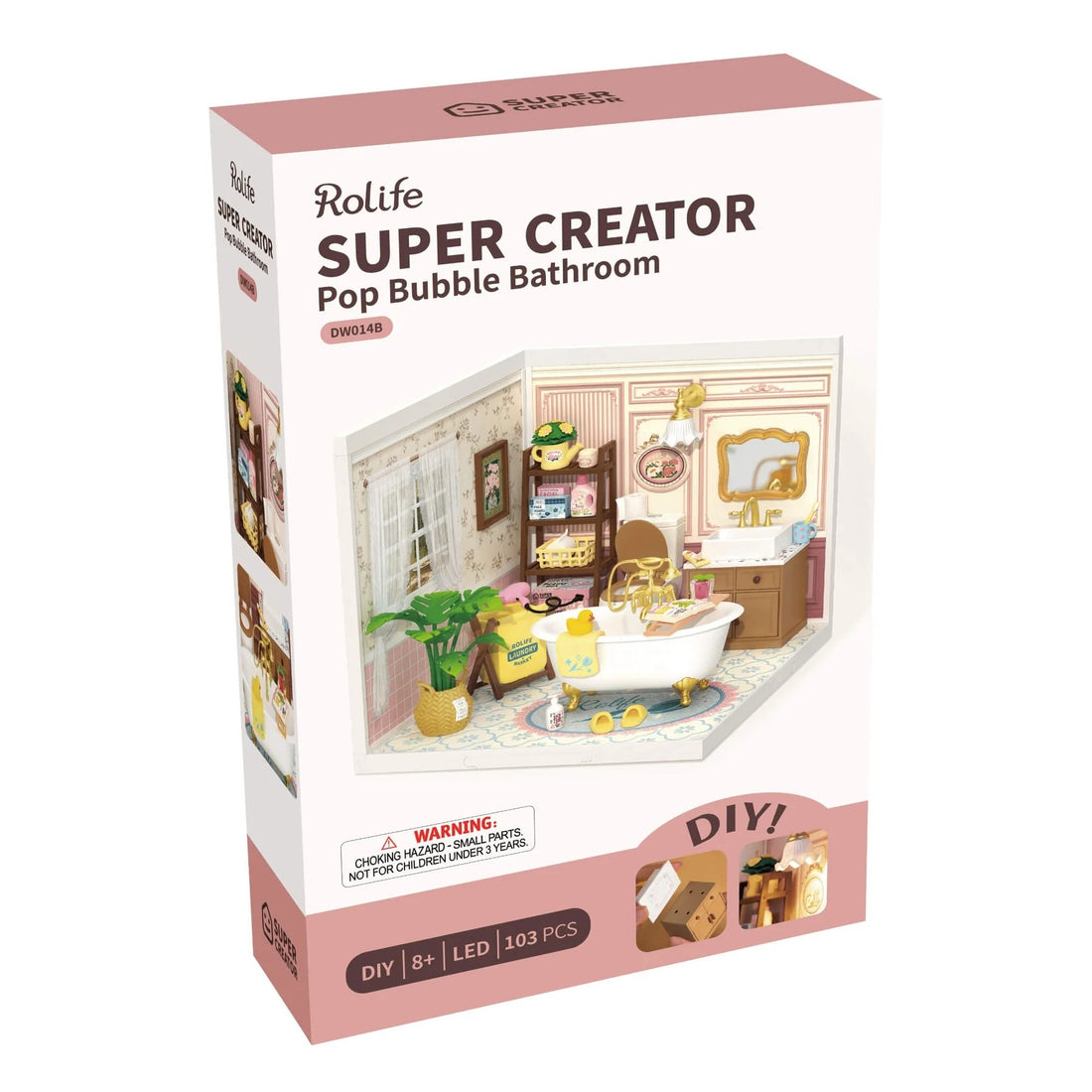 Rolife Pop Bubble Bathroom DIY Miniature House Kit, image 7