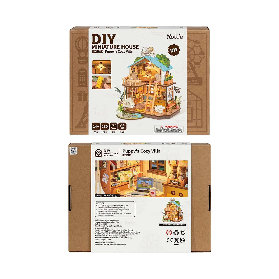 Rolife Puppy's Cozy Villa DIY Miniature House Kit - DG169, image 8