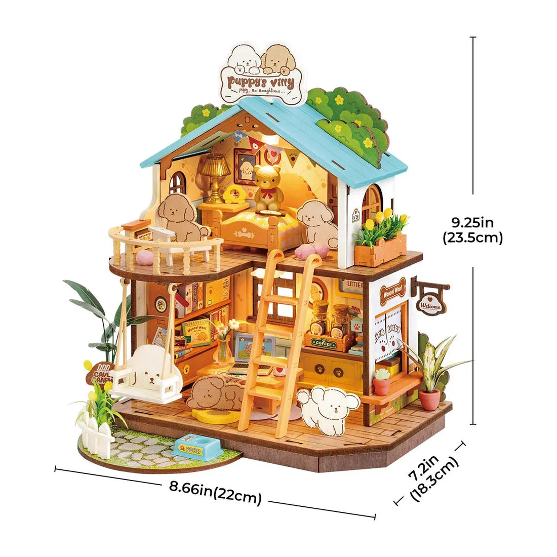 Rolife Puppy's Cozy Villa DIY Miniature House Kit - DG169, image 7