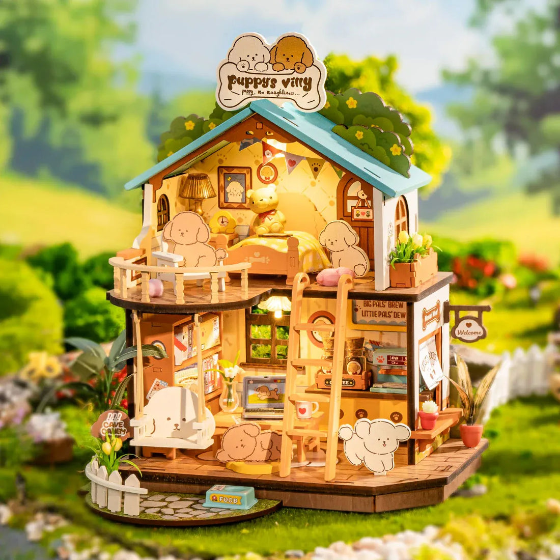 Rolife Puppy's Cozy Villa DIY Miniature House Kit - DG169, image 2