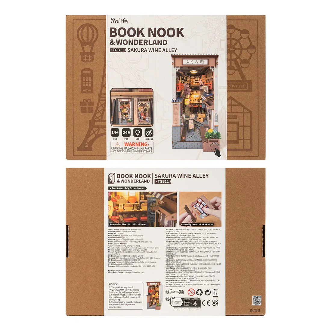 Rolife Sakura Wine Alley DIY Book Nook Kit - TGB11, image 8