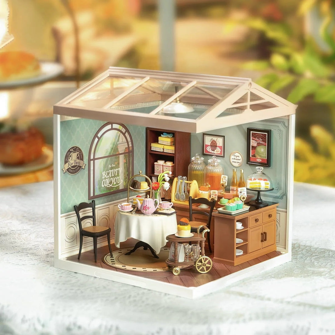 Rolife Sweet Sips Tea DIY Miniature House Kit, image 5