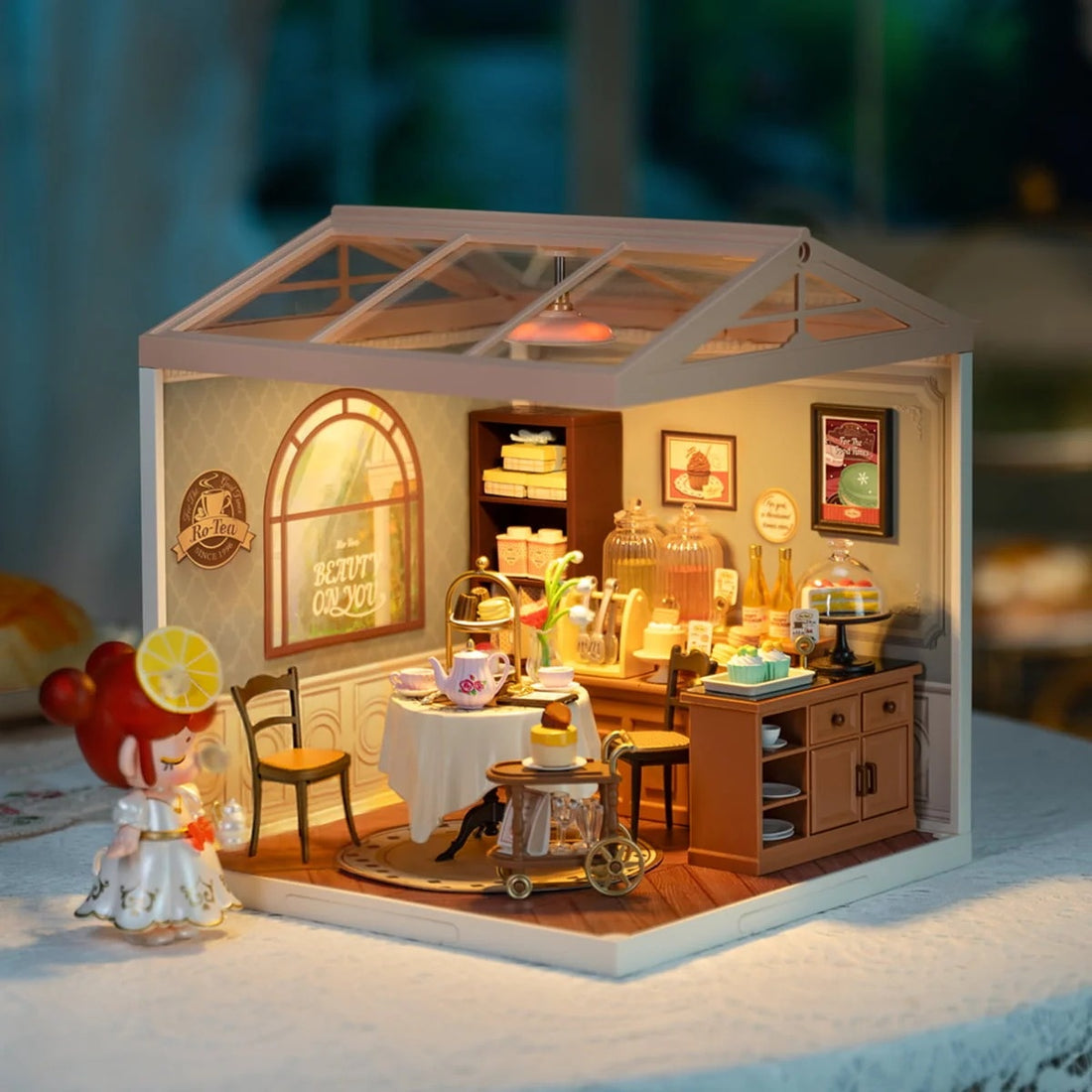 Rolife Sweet Sips Tea DIY Miniature House Kit, image 6