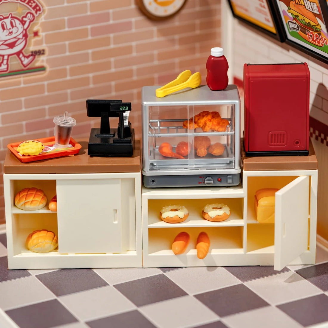 Rolife Super Creator Yum Yum Burgers DIY Miniature House Kit, image 5