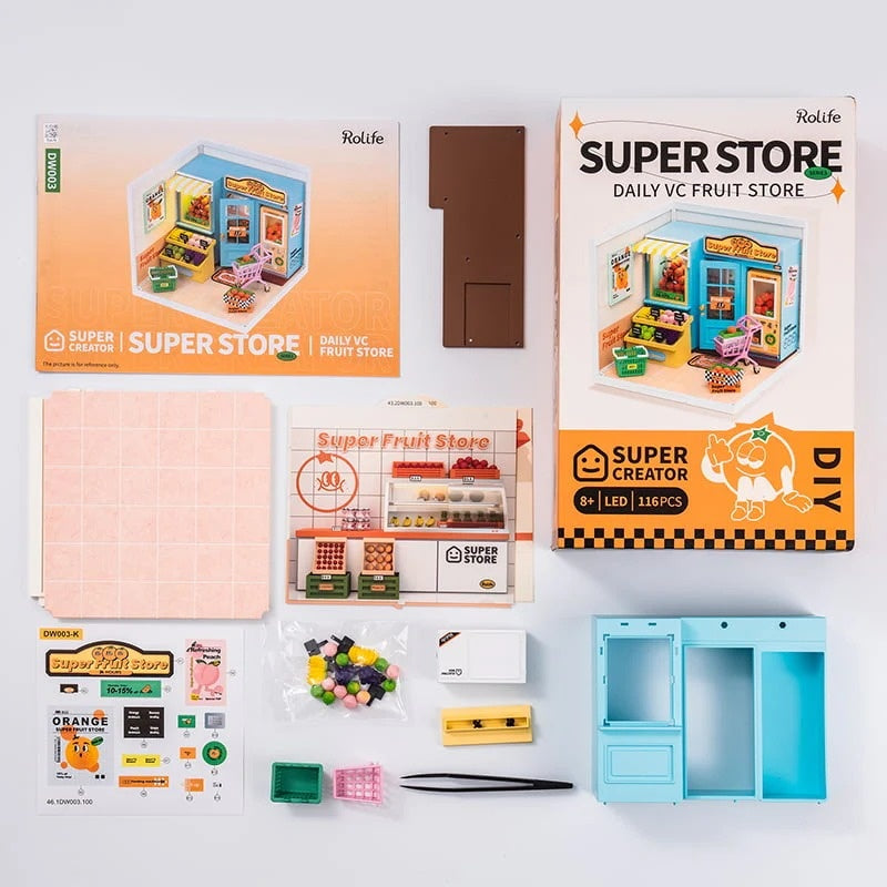 Rolife Super Fruit Store DIY Miniature House Kit, image 9