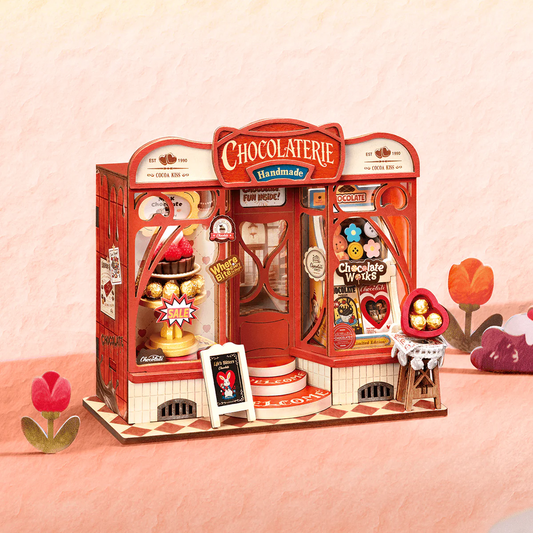 Rolife Sweet Chocolate Shop DIY Miniature House Kit, image 2