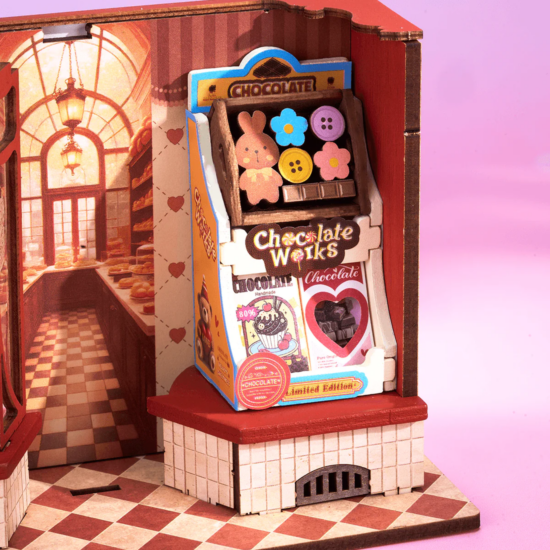 Rolife Sweet Chocolate Shop DIY Miniature House Kit, image 4