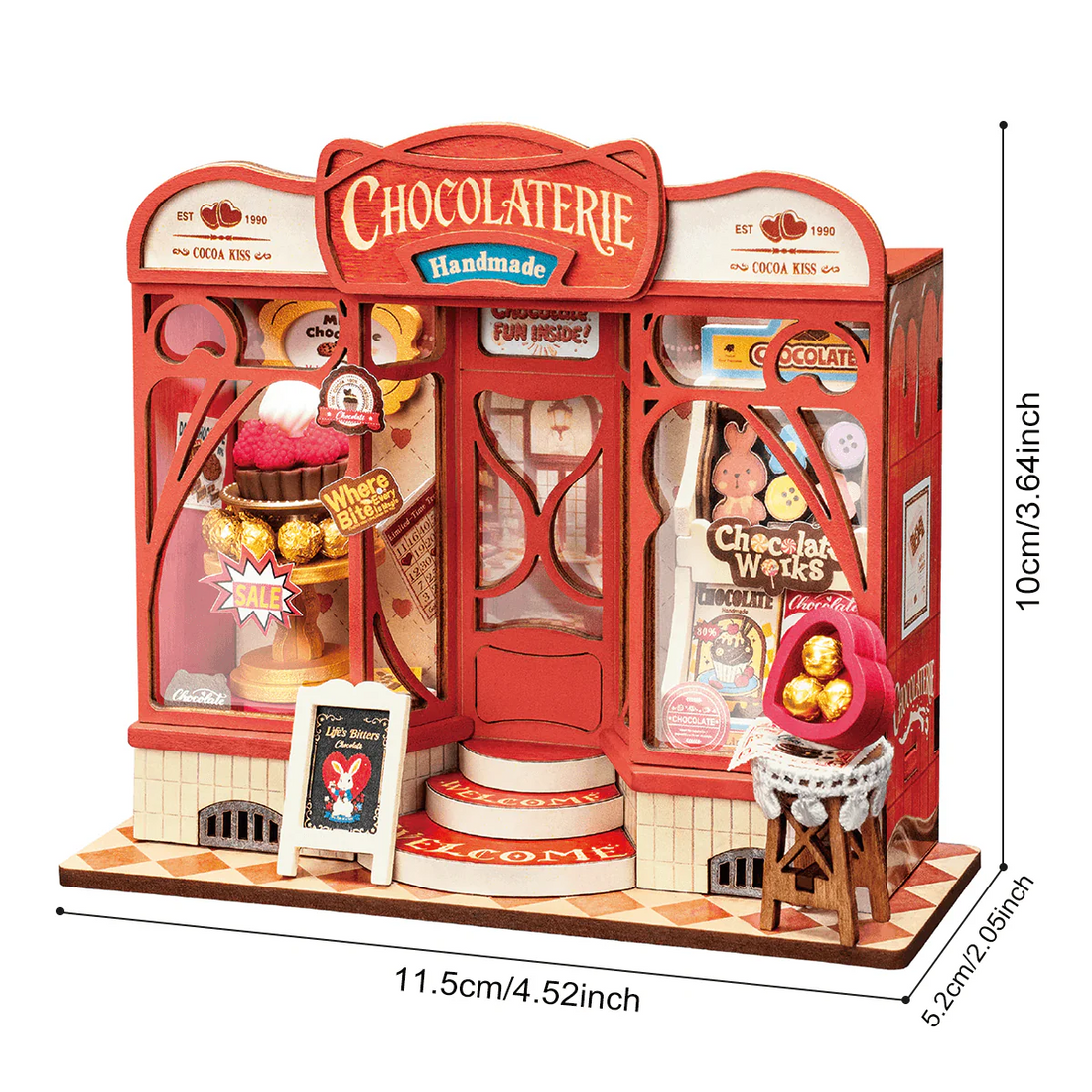 Rolife Sweet Chocolate Shop DIY Miniature House Kit, image 8