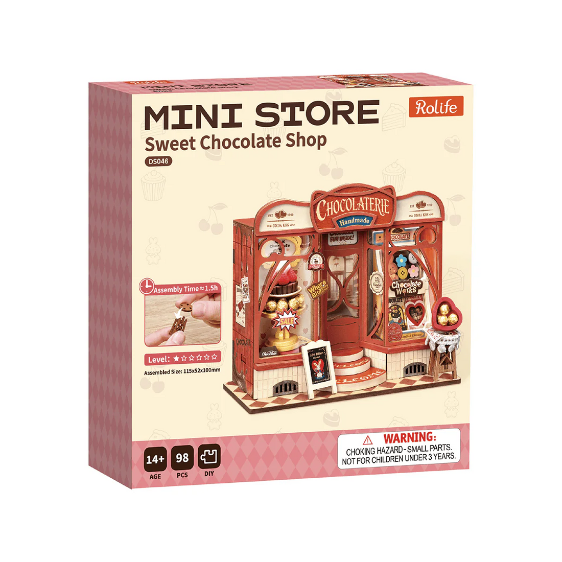 Rolife Sweet Chocolate Shop DIY Miniature House Kit, image 9