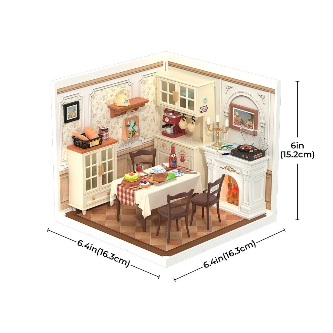 Rolife Warm Dining Room DIY Miniature House Kit, image 4