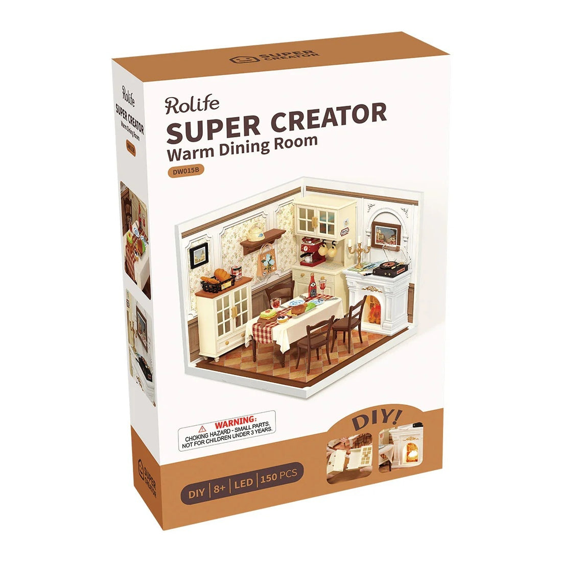 Rolife Warm Dining Room DIY Miniature House Kit, image 5