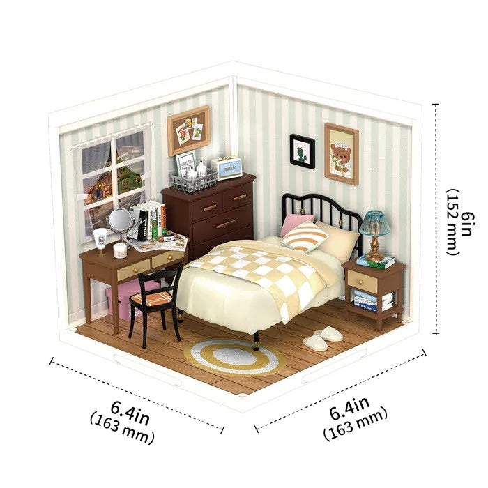 Rolife Sweet Dream Bedroom DIY Miniature House Kit, image 8