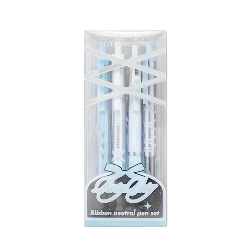 RosyPosy Ballet Ribbon Gel Pen Set 4pcs - 0.38/0.5mm