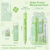 RosyPosy Cute 3-Piece Mechanical Pencil Set – 0.5mm Pencil with HB Lead Refills & Eraser