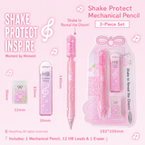 RosyPosy Cute 3-Piece Mechanical Pencil Set – 0.5mm Pencil with HB Lead Refills & Eraser