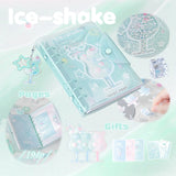 RosyPosy Frosty Sensation Glitter Mini Refillable Binder Notebook