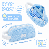 RosyPosy Soft Plush Large-Capacity Pencil Case with Handle