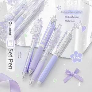 RosyPosy “Omamori ” Collection Scented Pen 0.5mm  4Pcs with floral and fruity scents in a stylish box.
