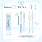 RosyPosy “Omamori ” Collection Scented Pen 0.5mm  4Pcs displayed with different scents and features.