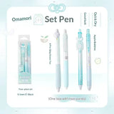 RosyPosy “Omamori ” Collection Scented Pen 0.5mm  4Pcs displayed with packaging and scents.