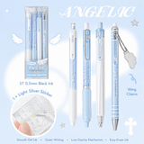 Rosyposy Angelic Wings Black Ink 0.5mm Gel Pen Set 4 Pack