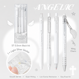 Rosyposy Angelic Wings Black Ink 0.5mm Gel Pen Set 4 Pack