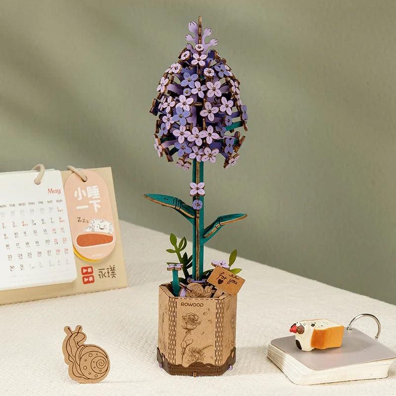 Rowood DIY Wooden Flower Bouquet 3D Wooden Puzzle, image 6