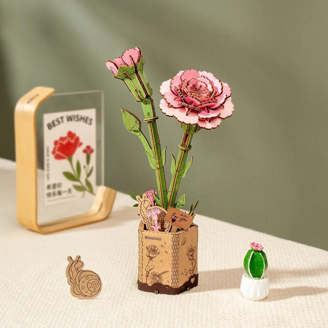 Rowood DIY Wooden Flower Bouquet 3D Wooden Puzzle, image 10