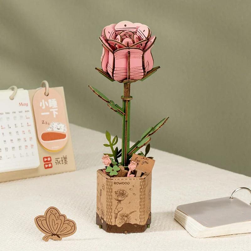 Rowood DIY Wooden Flower Bouquet 3D Wooden Puzzle, image 8